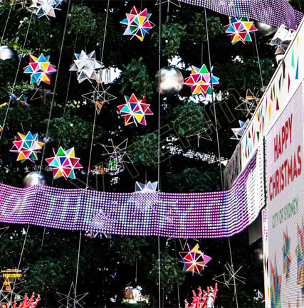  澳大利亚悉尼圣诞树 LED软屏MJ4-P40装璜项目