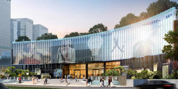 广场通明LED幕墙显示屏