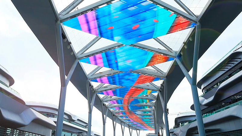 贵州天文幼镇贸易街通明天幕屏项目